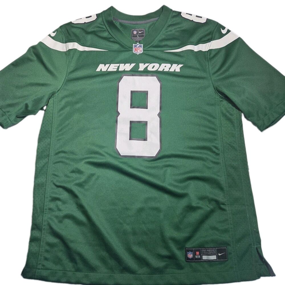 Nike New York Jets Aaron Rodgers Jersey Mens L Green NFL Game Day Football Tee